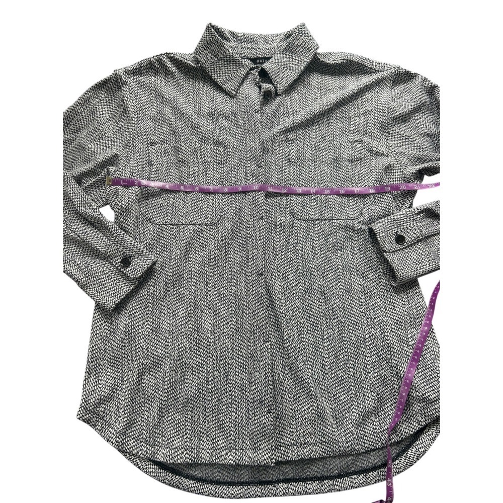 Athleta Braiden Textured Shacket Herringbone Blac… - image 6